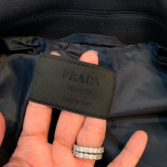 PRADA Deep Navy short sleeve belted jacket SM - Picture 6 of 8
